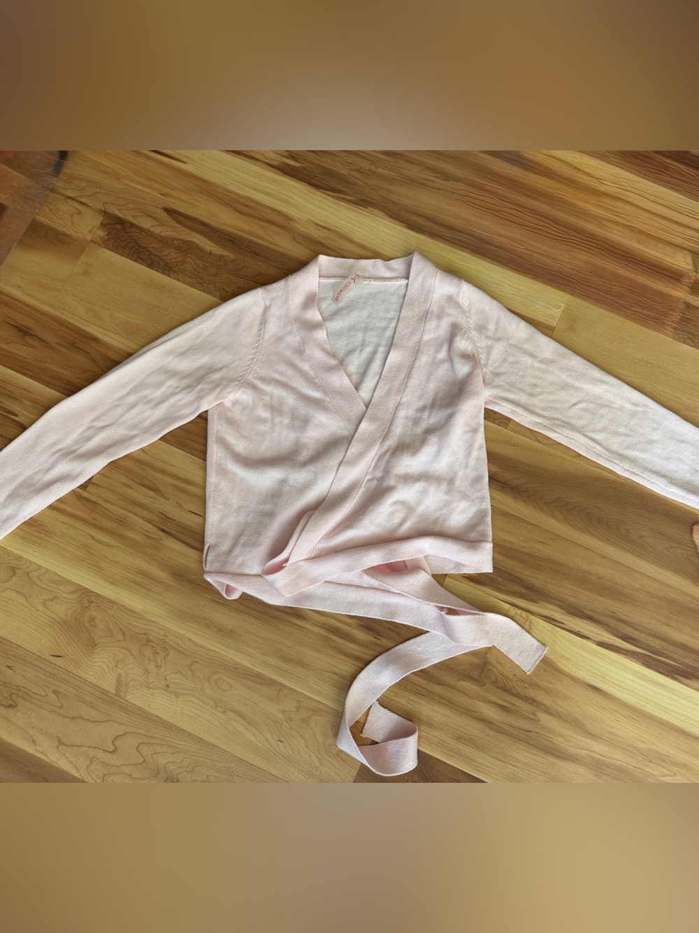 Capezio Pale Pink Wrap Sweater Top